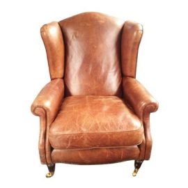 Wingback Leather Chairs - Tan 450x450